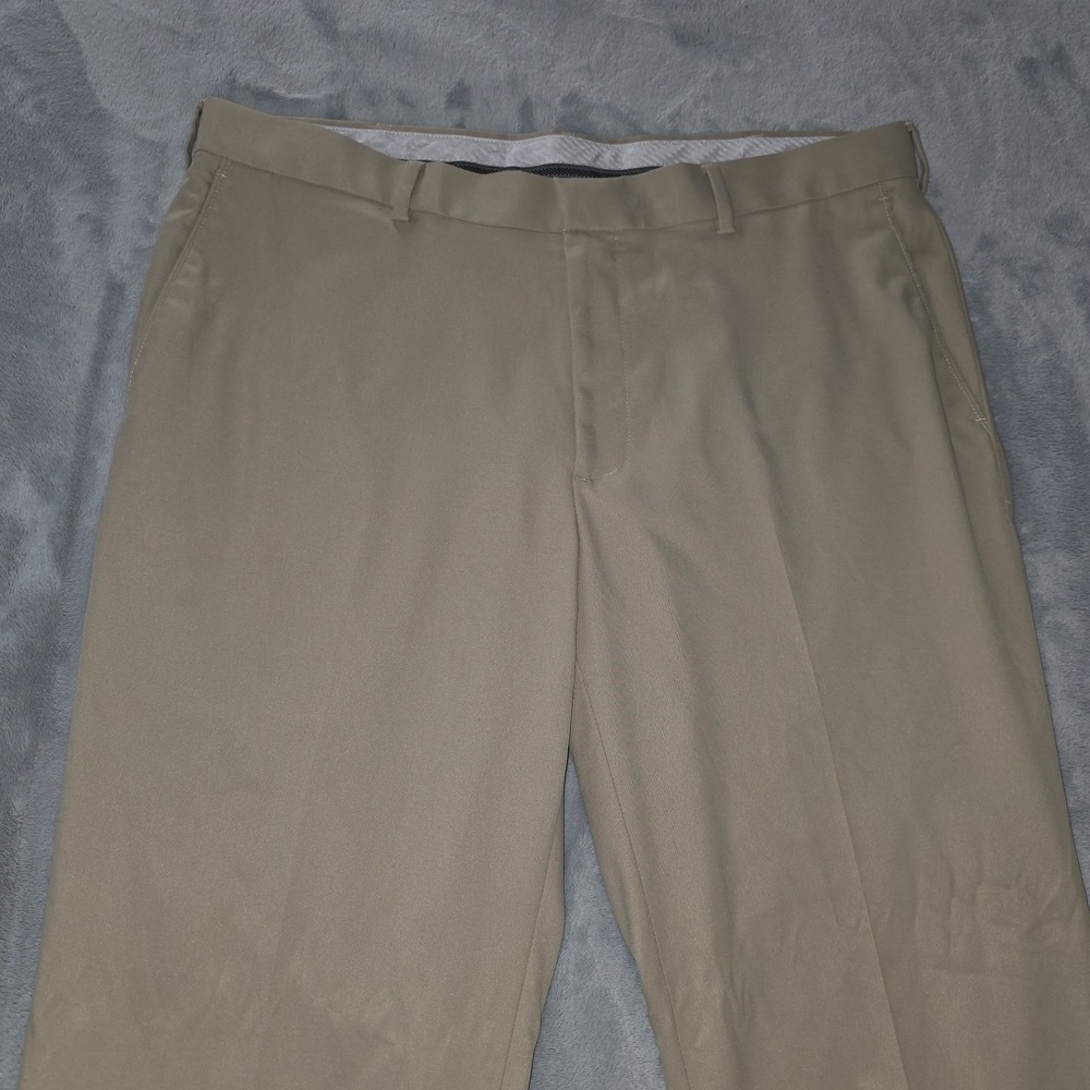 PGA Tour Golf Mens Dress Pants Khaki Straight Flex Comfort Stretch Slacks‎ 38x30